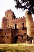 Krlovsk hrad v Gonderu. Sever, Etiopie.