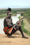 Mu z kmene Karo. Etiopie.