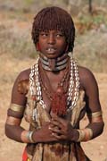 Lid z kmene Hamar, trh v Turmi. Jih,  Etiopie.