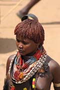 Lid z kmene Hamar, trh v Turmi. Jih, Etiopie.
