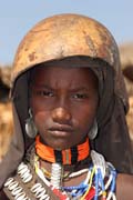 Dvka z kmene Arbore. Jih, Etiopie.