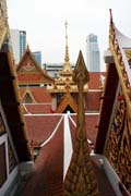 Wat Hua Lamphong patr mezi novej chrmy v Bangkoku stoj prmo v modernm centru, Thajsko. Thajsko.