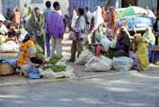 atov trh v Hararu. Vchod, Etiopie.